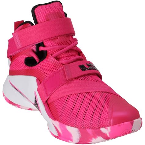Mens Nike Lebron Pink Soldier Ix Basketball Shoes Nba Store