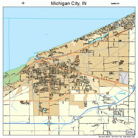 Michigan City Indiana Street Map 1848798