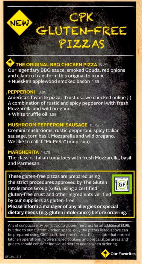 At california pizza kitchen, this fearless philosophy continues to redefine our game and we play to win. The Gluten & Dairy-Free Review Blog: California Pizza ...