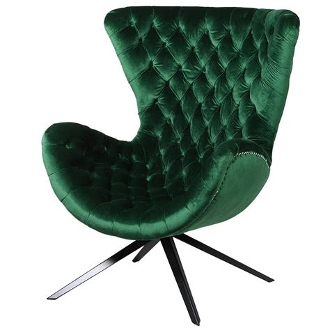 Emerald Green Curved Buttoned Chair P2453 41536 Image 