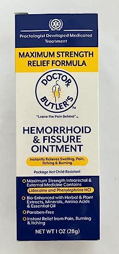 doctor butler s hemorrhoid and fissure ointment hemorrhoid treatment