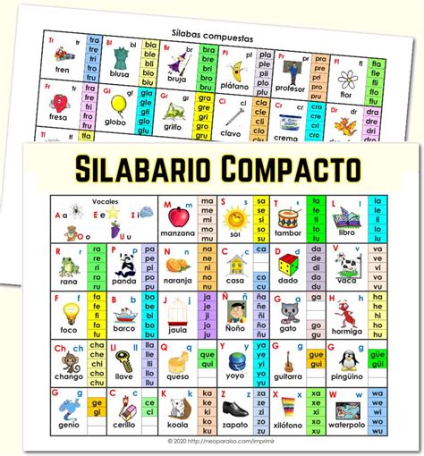 Silabario Para Imprimir Silabas Para Imprimir Silabario En Espanol Images