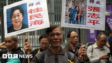 Hong Kong Thousands Rally Over Missing Booksellers BBC News