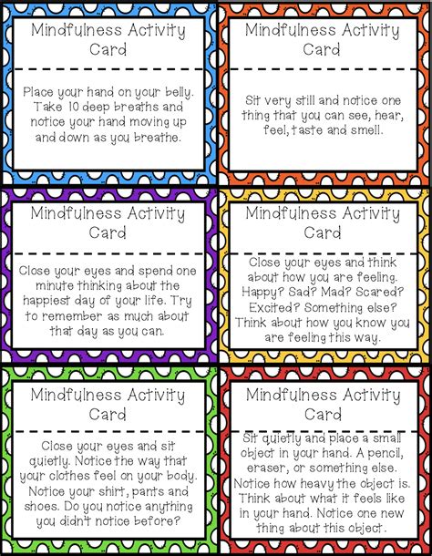 42 Mindfulness Activity Cards To Help Students Re Focus And Re Center