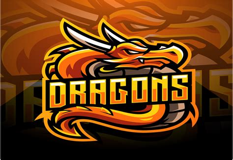 Dragon Esport Mascot Logo Grafik Von Visink Art Creative Fabrica