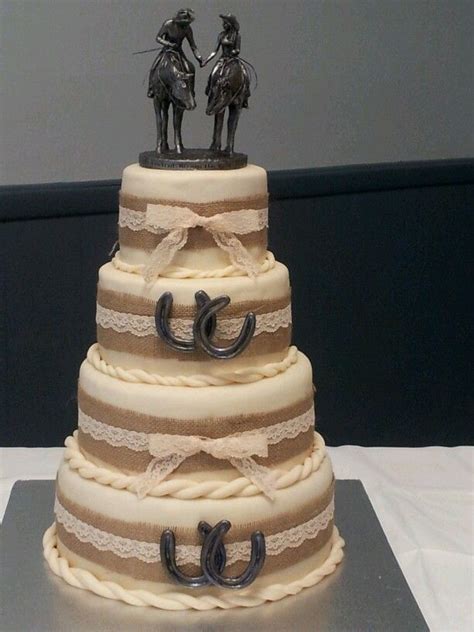 Burlap And Lace Wedding Cake T Wedding Pinterest