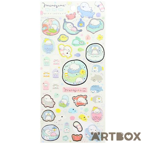 Buy San X Mamegoma Relax White Washi Style Seal Sticker Sheet At Artbox