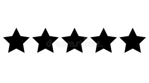 Animated Five Star Rating On Black Background Five Stars Rating Of