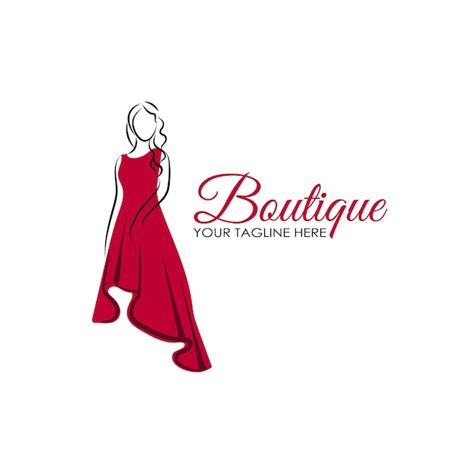 Logotipo De Boutique De Moda Plantilla De Logotipo De Moda Sobre Fondo