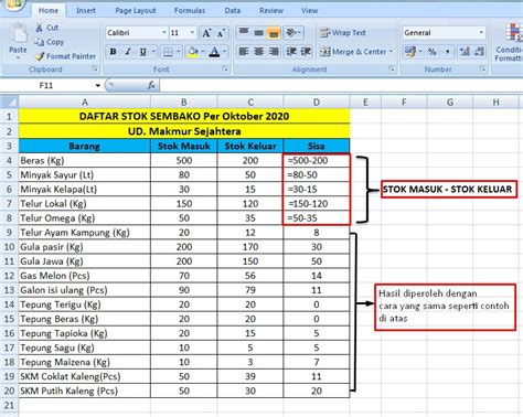Rumus Penjumlahan Excel Pengurangan Perkalian Pembagian Dan Penjumlahan