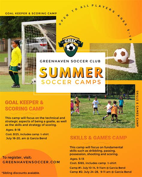 Summer Soccer Camp Registration Is Open Greenhaven Soccer Club