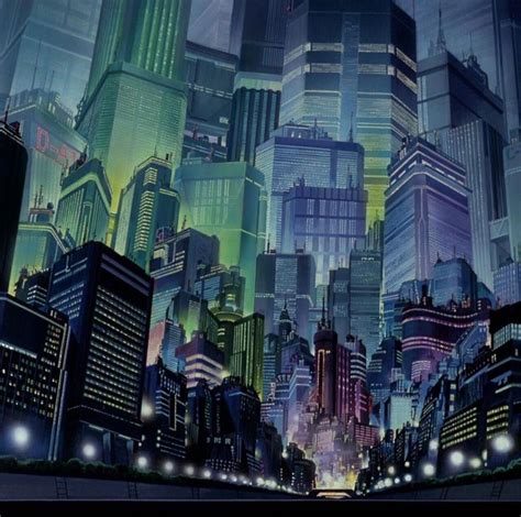 Backgrounds From The 1988 Anime Film Akira Dystopian Cityscapes Are
