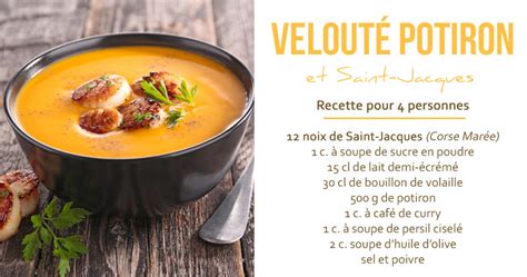 Recette de velouté de potiron aux Saint - Jacques