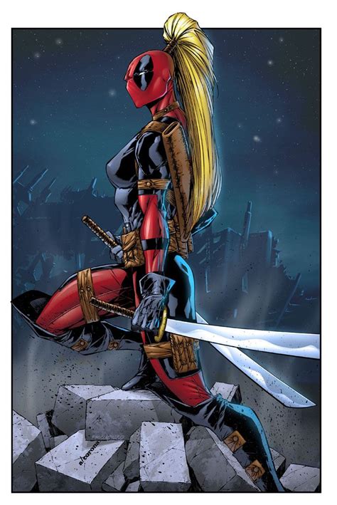 Lady Deadpool By Fmcuonzo On Deviantart Marvel Comics Deadpool Lady