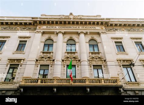 Palace Of The Banca Commerciale Italiana High Resolution Stock