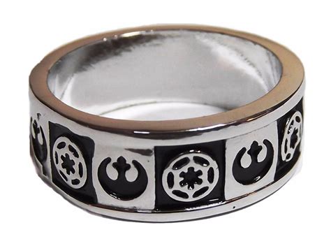 Star Wars Rebel Alliance Imperial Empire Stainless Steel Band Ring Size
