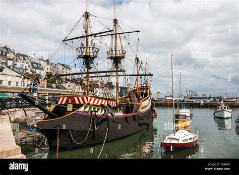 A Full Size Replica Of The Golden Hind Which Captained By Sir Francis