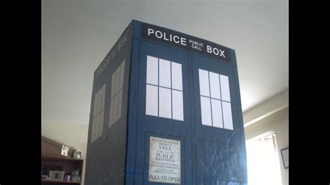 Homemade Cardboard Doctor Who Tardis Youtube