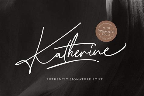 Fancy cursive fonts several details about the font. Katherine Authentic Signature Font Free Download | Free ...
