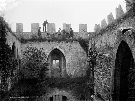 Kissing the blarney stone is a feat of endurance and not for the faint of heart. File:Kissing the Blarney Stone (16484083192).jpg ...