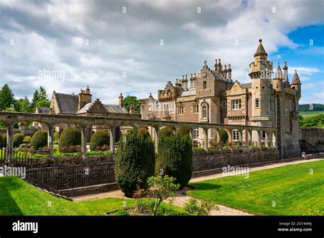 Exterior View Of Abbotsford House And Gardens In Melrose Scottish