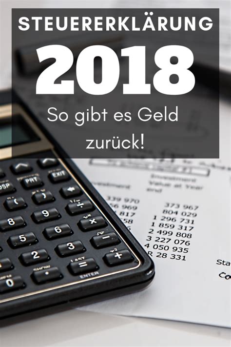 Trotzdem kannst du dir vom finanzamt geld zurückholen! Steuererklärung 2018 - Was kann man alles absetzten ...