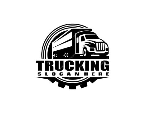 Premium Vector Trucking Company Badge Logo Semi Truck Logo 18 Wheeler