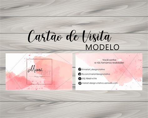 Cartão De Visita Personalizado Identidade Visual Mariart Design