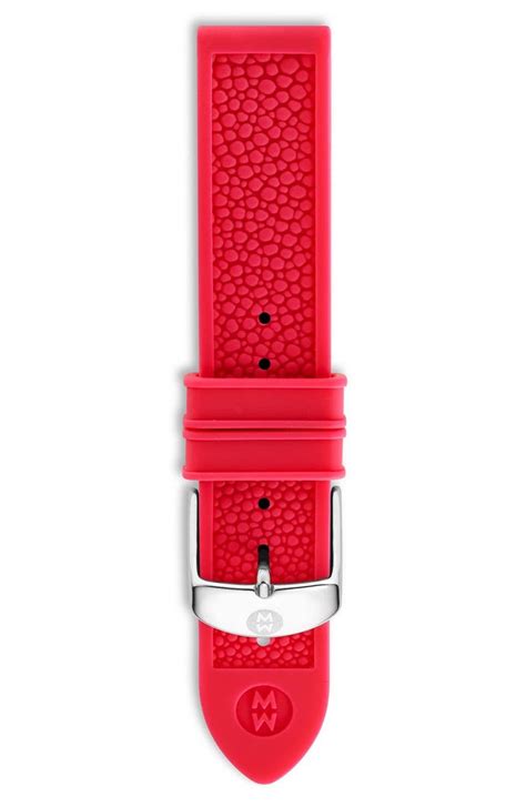 Michele 18mm Textured Silicone Watch Strap Nordstrom