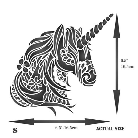 Unicorn Head Stencil Stencils For Walls Uk