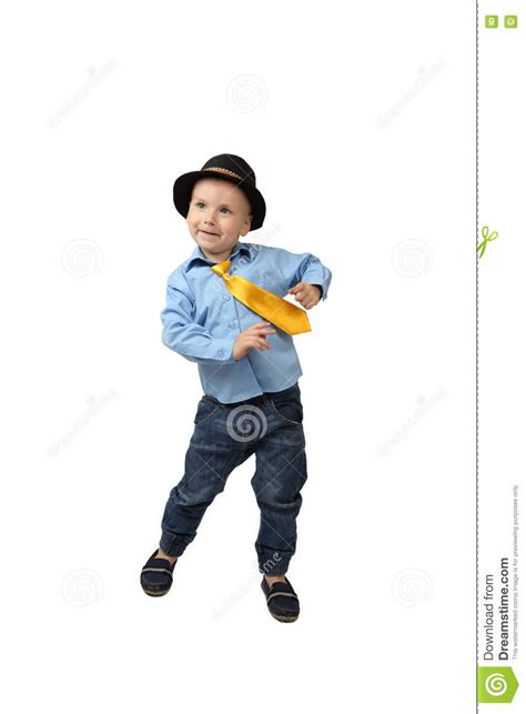 Little Boy In Black Hat Dance Stock Photo Image Of Joyful Background