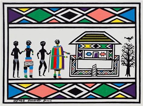 Esther Mahlangu Ndebele Homestead 2005 Mutualart