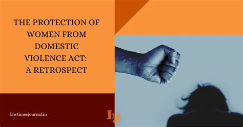 The Protection Of Women From Domestic Violence Act A Retrospect Law Times Journal