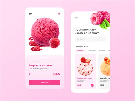 Mobile App Ice Cream Purchase By Kate Paradisek On Dribbble