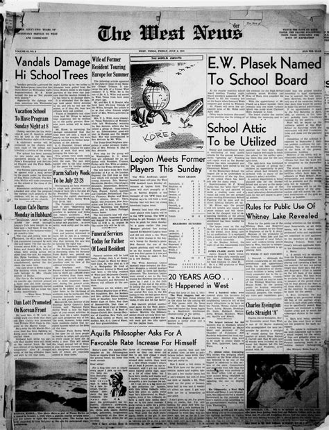 The West News (West, Tex.), Vol. 62, No. 8, Ed. 1 Friday, July 6, 1951