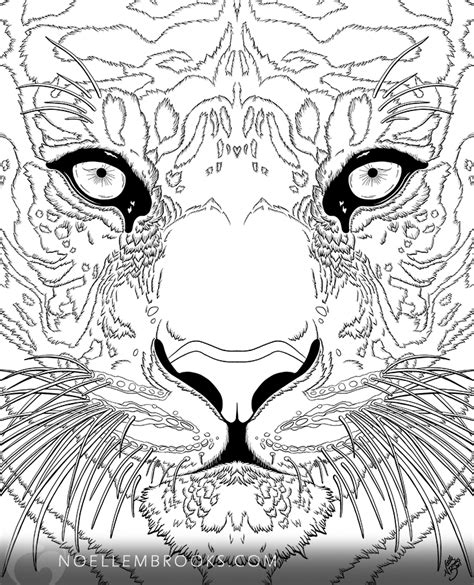 Coloring Page Tiger Noelle M Brooks