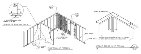 Isometric View Of Walls Is Given In This Cad File Download This Cad