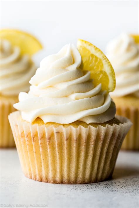 This easy gluten free cup cake recipe is also dairy free making it easy for those with food allergies and ingredient intolerances to enjoy. Lemon Cupcakes with Vanilla Frosting | Sally's Baking ...