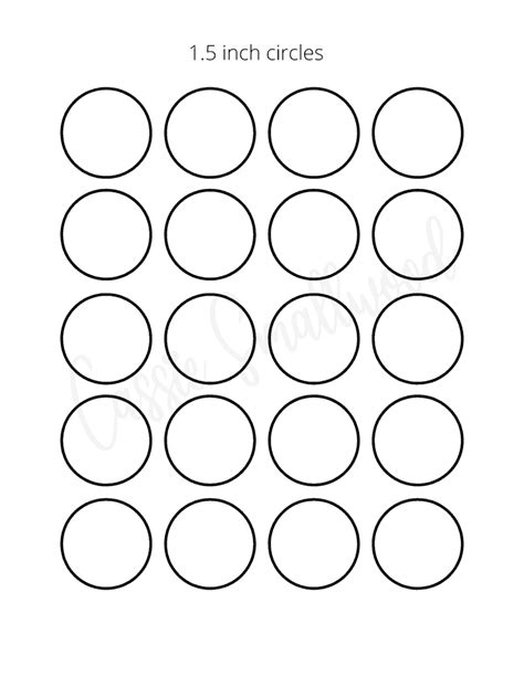 17 Sizes Of Printable Circle Templates Cassie Smallwood