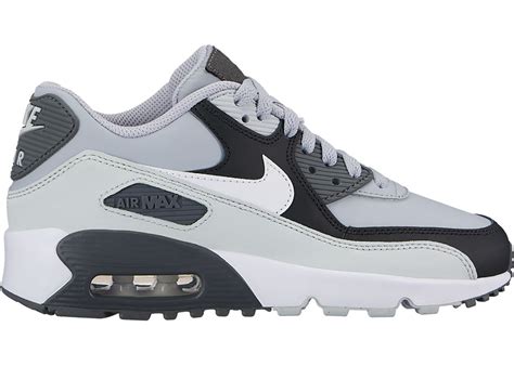 Nike Air Max 90 Leather Wolf Grey Black Gs 833412 016