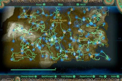 Zelda Breath Of The Wild Map Of All Shrines