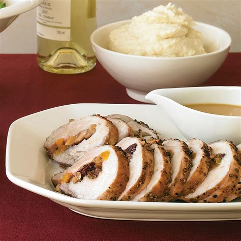 Pour off drippings from roast beef and measure out desired amount (about 1/2 cup should do). Pork Loin with Dried-Fruit and Chestnut Stuffing
