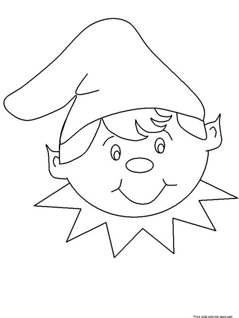 They're great for all ages. print out christmas elf face cut out coloring pagesFree ...
