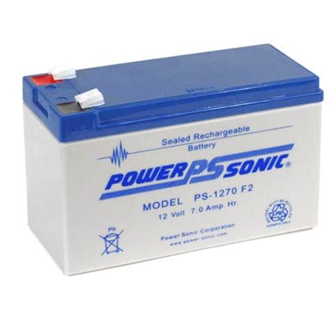 Ps 1270 F2 Powersonic 12v 7ah Sla Rechargeable Battery F2 Spade