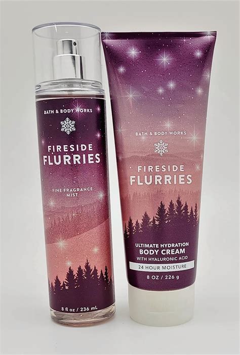 Amazon Com Bath Body Works Fireside Flurries Pc Bundle Fine Fragrance Mist And
