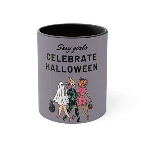 sizzling halloween vixens mug sexy girls embrace the spooky etsy