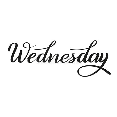Wednesday Handwriting Font By Calligraphy Vector Illustration On
