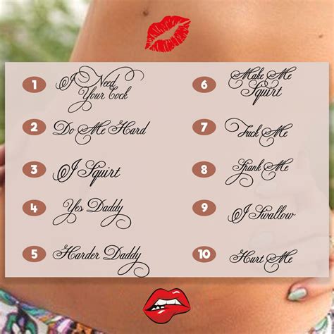 3x Kinky Adult Temporary Tattoos Tramp Stamps Fetish Sexy Etsy Uk