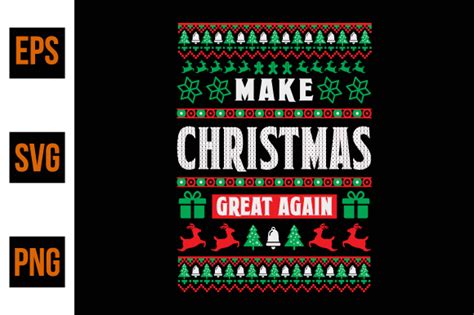 Ugly Christmas Sweater Design Vector Graphic By Uniquesvg99 Creative