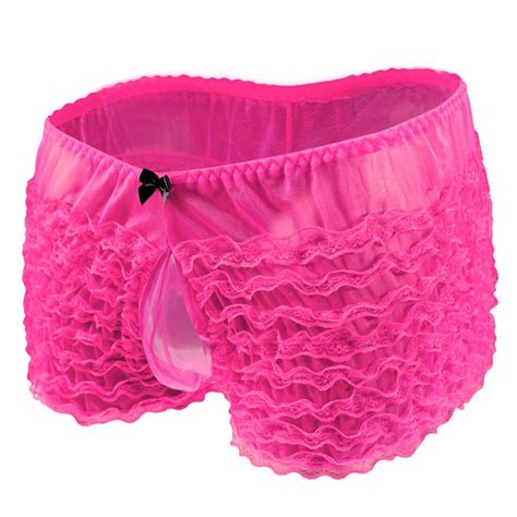 Sissy Lace Mesh Briefs Panties Gay Man Cake Cute Underwear Breathable Underpants Knickers Sissy